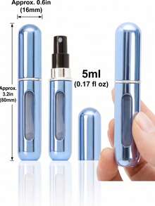 防漏亮面金屬便攜式可補充香水噴霧瓶 5ml 可重複使用旅行噴瓶，適合露營與徒步 - 彩色 - 查看 7