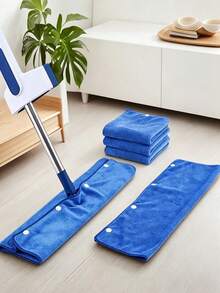 Floor Scraper Mop Set, Magic Floor Scraper Replacement Cloth, Includes Cover Cloth, Coral Fleece Floor Cleaning Cloth, Mop Absorbent Cover, One-Pass Dust Removal, Thickened No-Shedding, Easy To Clean And Machine Washable, Professional Cleaning Use, Thickened Absorbent Towel, Floor Wiping Cloth, Home Essential - Multicolor - View 2