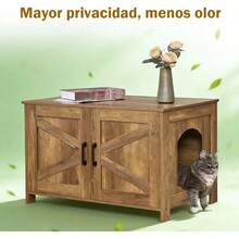 Cat Litter Box Enclosures - Coffee Brown - View 9