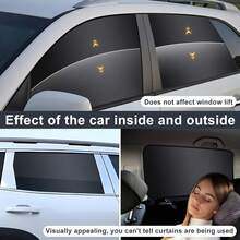 Magnetic Car Sunshade Window Curtains, Automatic Car Window Sunshades, Privacy Protection Window Sunshade Film, UV Protection Window Cover, Car Interior Accessories - Sunshade 4-piece Set - View 10