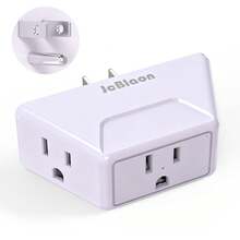 Cruise Travel Essential 3-Outlet Angled Plug Splitter, 3-Prong Grounded Outlet Extender, Compact Multi-Function Power Strip, Suitable For Kitchen And Bathroom Countertops - Mauve Purple - View 2