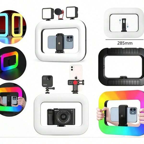 Iluminador Led Retangular Rgb Rig Suporte Celular E Câmera - Bingo