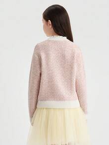 Balabala Soft Knit Sweater Top For Tween Girls Comfortable Spring Autumn Wear - Red Hue - View 3