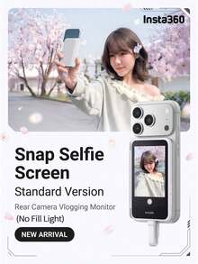 Insta360 Rear-Facing Selfie Display For Smartphone, Touchscreen Screen Mirroring Selfie Camera, Ultra-Thin And Portable, Compatible With IPhone And Android, Perfect For Selfies And Photos, Magnetic Attachment - White - View 13