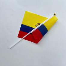 A Set Of Ecuador Flags,Including 1pc Ecuador Window Hanging Flag And 5pcs Ecuador Hand-Held Flags, Made Of Polyester, Home Decor, Outdoor Decor, Auto Decor, Yard Decor, Garden Decorations - A - View 7