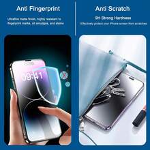 CASECOPS 4Pcs Full Coverage Privacy Phone Screen Protector, Privacy Tempered Glass Film, Compatible With 18 Pro Max/18 Pro/17 Pro Max/17 Pro/17/16 Pro Max/16 Pro/16/15 Pro Max/14/13/12/11, Made Of 9H Tempered Glass, Essential Privacy Screen Protector For Daily Protection, Office, Home, Shockproof, Anti-Scratch Phone Screen Protector - 4Pcs - View 2