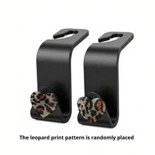 2pcs Heart Leopard Print Small Heart Storage Car Seat Hanging Hooks Hidden Backrest Hooks Multi-Functional Creative Small Hooks - A - View 8