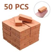 50/100/150pcs Mini Red Clay Wall Brick Model, 1:16 Scale Miniature Bricks, Suitable For DIY Garden Decoration, Fairy Garden Micro Landscape, Patio And Outdoor Craft Accessories - A - View 12