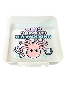 Printed With Octopus "CLEANING UNDERWATER CREM", With Opening Rotator, Universal Flow Guide, Ideal Water Collector, Portable Leak Proof Tray For Washer/Dryer, Non-Slip Waterproof Drip Pan With Raised Edge, Prevents Laundry Room Spills - Multicolor - View 12
