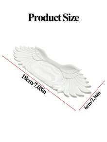 1/2pcs INS Cream Style White Wing Jewelry Tray, Desktop Decorative Storage Tray, 3D Stereoscopic Jewelry Storage Dish, Vanity Earring Necklace Ring Storage And Organization, Entryway Key Small Accessories Decorative Storage Ornament, Fairy Gift, Fun Holiday Gift, Halloween, Christmas - View 6