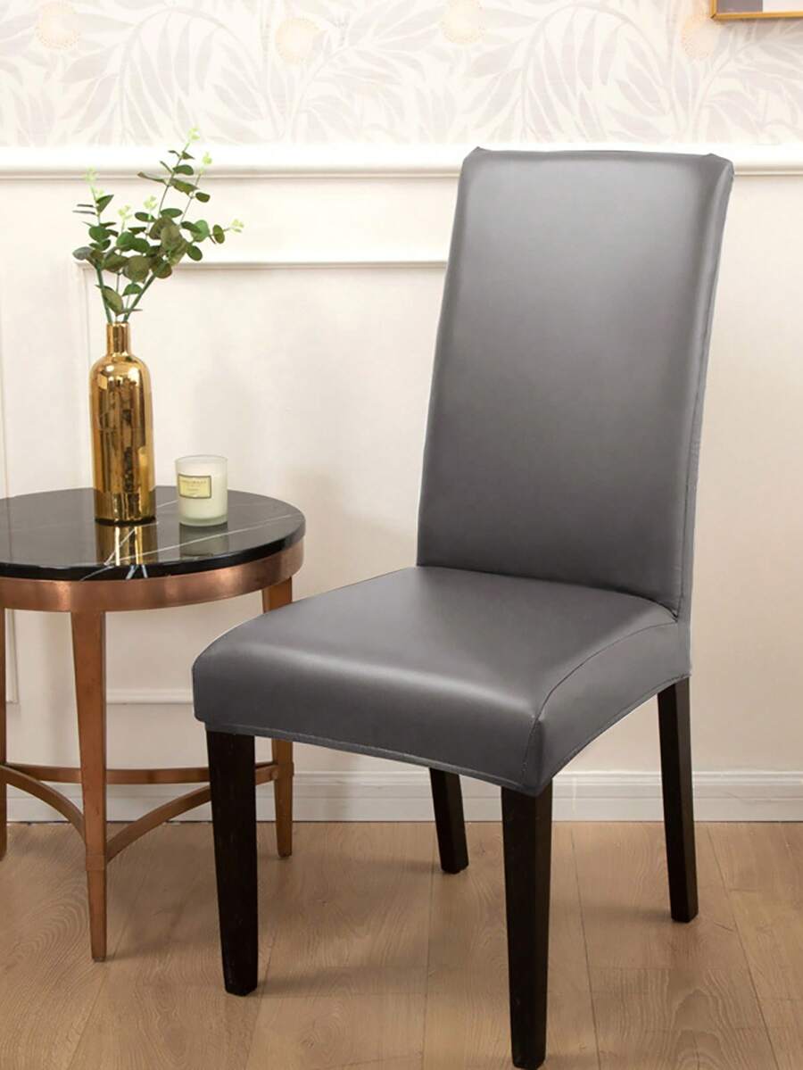 1/4/6PCS Home Bedroom Leather Chair Covers - Grey - View 1