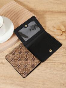 Fashionable Printed Folding Buckle Card Bag, Credit Card Storage Bag, Perfect For Outdoor, Travel, And Back To School Use - Coffee - View 5