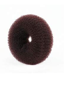 Hair Donut Bun Maker, Ring Style Bun, 1pc Chignon Hair Medium Doughnut Shaper For Short And Thin Hair - Coffee Brown - View 10