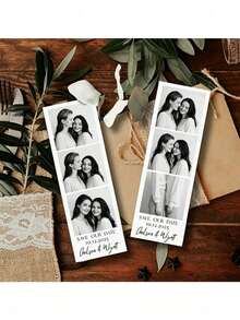 Tiras de decoración personalizadas para fotomatón sin marco, tarjetas de anuncio de boda personalizadas, tarjetas de regalo, accesorios de fondo para fotomatón para fiesta de cumpleaños - multicolor - Ver 6