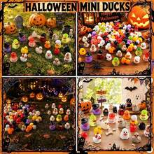 Funny Halloween Mini Duck Figurine Dark Style Cute Little Duck Desktop Decoration Party Theme Decor Small Gift - Multicolor - View 11