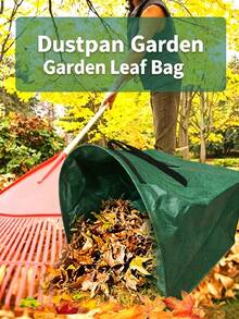 1pc Half-Round Double-Compartment Garden Leaf Bag, Upright And Lay-Flat Use, For Collecting Fallen Leaves, Weeds And Twigs Yard Waste Storage Bag - Multiple Styles - View 2