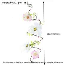1pc Bridal Romantic Bohemian Fairy Style White & Pink Artificial Flower Arm Cuff, Adjustable Bendable Vine Armband For Wedding Bridesmaid Prom Photo Party - White - View 10