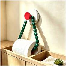 2pcs/Set Chic Pink Beaded Tissue Holder -Easy Install No Drill Wall Mount For Bathroom Decor Space-Saving Design ,Perfect Gift Idea, Stylish Home Accessory For Modern Bathrooms, Christmas/Halloween Gift Decorative - Multi-color B - View 15