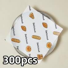 300pcs Pre-Cut Non-Stick Baking Paper, Food Basket Liners, 100/200pcs Grease-Proof Food Container Liners, Suitable For BBQ, Picnic, Party, Holiday - View 11