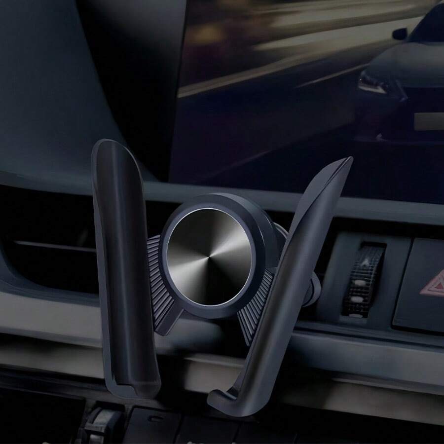 Gravity Support Car Phone Holder, Adhesive & Air Vent Dual-Use Mount, Gravity Auto-Locking, Easy Operation, Compatible With Different Phone Sizes, Practical Car Navigation Accessory