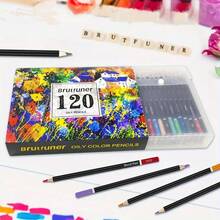Brutfuner Ensemble de 120 crayons de couleur pour livres de coloriage, crayons de coloriage professionnels et vibrants pour artistes pour le dessin, l'esquisse, le mélange et l'ombrage - 120 couleurs de crayons de couleur gras - Voir 5