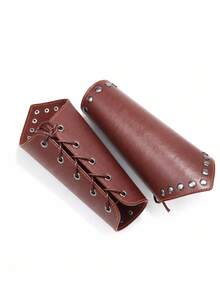1/2/3pcs Medieval Bracers & Belt Set, Halloween Costume Accessories, Roleplay Outfit Set, Suitable For Cosplay And Halloween - Multicolor - View 6