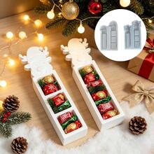 SILIKE LUFEI 2pcs Christmas Clay Silicone Mold Set, 2-Cavity Santa Claus & Reindeer Gift Clip Ornament Mold, Suitable For Resin, Plaster, Candle, Aromatherapy Products, Home Decor Display - Silicone Mold - View 1