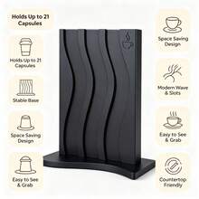 3D Printed Capsule Storage Rack, Holds 21 Coffee Capsules, Kitchen Office Sideboard Coffee Corner Organizer, Desktop Accessory - View 4