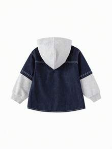 Balabala 2 In 1 Long‑Sleeve Shirt Stylish Autumn Top For Boys & Girls - Denim Dark Blue - View 5