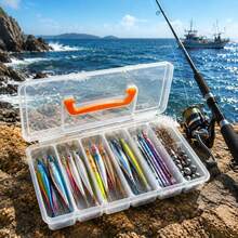 1 Large Box And 6 Small Boxes Assembled Outdoor Fishing Tackle Storage Box, Fishing Lure Storage Box, Multi-Functional Fishing Tackle And Lure Storage Box, Suitable For Fishing, Sea Fishing, Home Storage - Multicolor - View 1
