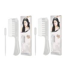 2pcs Hair Root Essence Applicator Comb, Transparent Crystal Liquid Dispensing Massage Comb, Portable Scalp Oil Application Tool, Unisex, No Essential Oil Included, With Liquid Tube - Clear - View 10