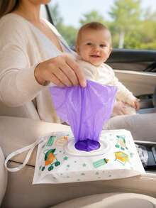 1 Tas Penyimpanan + 100 Kantong Sampah / Tas Gantung Stroller / Kantong Sampah Serut / Kantong Tisu Basah / Kotak Tisu Mobil / Perlengkapan Perjalanan - MultiWarna - View 3