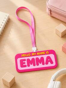 1pc Personalized 3D Printed Campus Name Tag, Customizable With Your Own Name, Classroom Management Tool, Back To School Gift - Multicolor - View 9