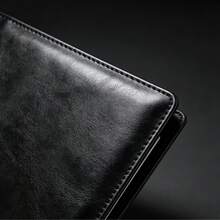 A4 PU Leather Portfolio Folder 24.5*33.5cm, Multi-Pocket Business Document Organizer With Card Slots, Pen Holder & Writing Pad, Conference Meeting Portfolio, Office Work & Business Interview Document Binder - A4 - View 4