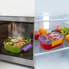 1 buah/Set Kotak Bekal Plastik Lucu dengan Peralatan Makan, Kotak Bento Anti Bocor yang Dapat Digunakan Kembali, Wadah Bekal Portabel, Wadah Penyimpanan Makanan Salad Buah, Aman untuk Kulkas & Microwave, Cocok untuk Pelajar dan Dewasa di Sekolah, Kantor, Piknik, Kembali ke Sekolah - MultiWarna - View 7