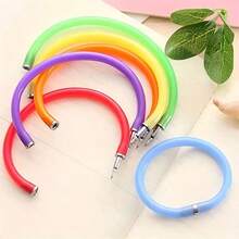 5pcs/10pcs Bracelet Pens, Random Colors, Cute Wristband Ballpoint Pens, Bracelet Pens, Bangle Pens, Creative Office Stationery. - Multiple Styles - View 7