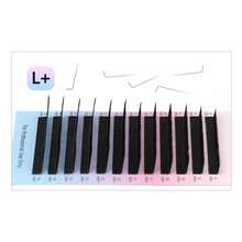 12排 J/L/M/LC/LD/L+ 捲度 0.03/0.05/0.07/0.10mm 厚度 3D 仿貂毛簇裝濃密豐盈捲翹假睫毛 貓眼效果 柔軟輕盈 睫毛接種套裝 長捲睫毛托盤 - 黑色 - 查看 26