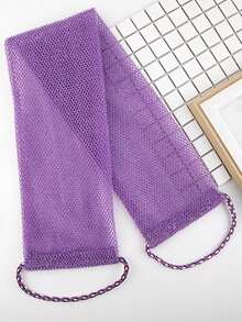 Exfoliating Bath Towel, Dual-Sided Design For Gentle/Rough Exfoliation, Effective Body Scrubbing, Shower Back Brush, Premium Mesh Material, Convenient Tie Design, Loofah Bath Towel, Body Sponge, Makes Skin Smooth, Suitable For Daily Use - Multicolor - View 15