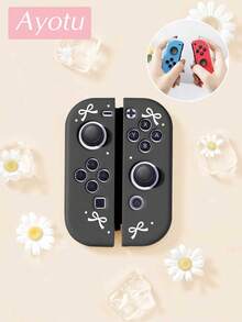 Ayotu 適用於 Switch/Switch OLED/Switch Lite 極簡蝴蝶結與波點圖案遊戲主機外殼及配件,套裝包含保護殼、收納袋、底座外殼、控制器保護套及多款配件可供選擇,返校禮物/生日禮物/週年禮物 - 查看 10