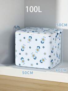 Large Capacity Flower Storage Boxes With Flip-Top Lids & Handles Portable Dustproof Clothes Storage Bags Flower Pattern Organizer Blanket Bedding Comforters Organizer For Bedroom And Closet Bedroom Home Essentials Accessories - Multicolor - View 11