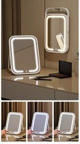 SEAGO Foldable LED Makeup Mirror, 500mAh Rechargeable Battery, Touch Control Vanity Mirror, Multi-Function 3 Lighting Modes, Suitable For Desktop, Wall-Mount And Compact Storage, Portable Travel Mirror, Perfect For Daily Makeup - Multicolor - View 8