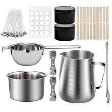 Glintmos DIY Candle Making Kit, Includes Stainless Steel Candle Making Pot, Candle Making Supplies, Candle Pouring Pot, Candle Wicks, Suitable For Scented Candle Making And Wax Craft - A - View 9