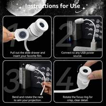 Car Roof Starry Sky Projection Light, 13 Slides USB Gooseneck Night Light, RGB Ambient Light + Focus Ring For Car Interior, 360° Bendable, Plug And Play, Suitable For Car, Home, Camping, Bedroom, Home Decor, Sleep Aid - Multi-color light - View 7