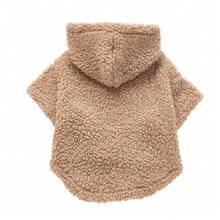 1pc Teddy Fleece Cute Pet Jacket Zipper Front Cat Dog Outdoor Coat Autumn Winter - Mocha Brown - View 2