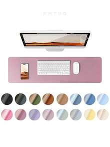 1pc PU Leather Mouse Pad Laptop Pad Desk Mat, Waterproof Easy To Clean Keyboard Pad Desktop Mat Mouse Pad - View 149