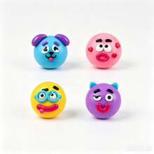 1pc DIY Face Soft Toy, Curious Dog Face Design, Soft Material, Perfect For Stress Relief And Entertainment, Ideal For Holidays, Birthday Gifts, Halloween, Thanksgiving, Christmas, Labor Day, Back To School, Party Gifts, Squishy, Crunchy Squish, Crunchy Butter Squish, Squeeze, Slushy Ball, Squishy Stress Toy, Dumpling Squish, Toys For Adults Women, Army, School Supplies - Multicolor - View 7