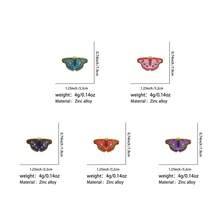 彩色孔雀蛾琺瑯別針、蝴蝶領飾胸針,金屬裝飾徽章,適用於夾克、包包、帽子,可收藏昆蟲飾品禮物送給朋友 - 彩色 - 查看 12