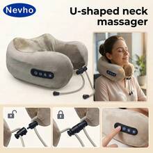 Nevho Electric Neck Massager, Skin-Friendly Breathable Memory Foam 3D Vibration U-Shaped Pillow, Adjustable & Portable Multifunctional Neck Support For Office, Home, And Travel - View 6