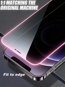 Navigator 2片裝粉色螢光邊框隱私螢幕保護貼,防偷窺保護,發光邊框,夜晚易尋找,9H硬度,防碎裂,疏水塗層,全螢幕覆蓋,相容 iPhone Ultra/18 Pro Max/18 Pro/18/17e/17 Pro Max/17 Pro/17 Air/17/16 Pro Max/16 Pro/16 Plus/16/15 Pro Max/15/14/13/12 及其他機型 - 粉色 - 查看 6