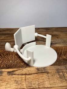 1pc 3D Printed Creative Reading Figure Toilet Paper Holder, Movable Sitting Pose Legs, Freestanding Tissue Box Holder, Desktop Ornament, Bathroom Storage Rack, Modern Vanity Organizer Decor, Unique Home Decor, Fun Gift For Men And Women - Multicolor - View 10